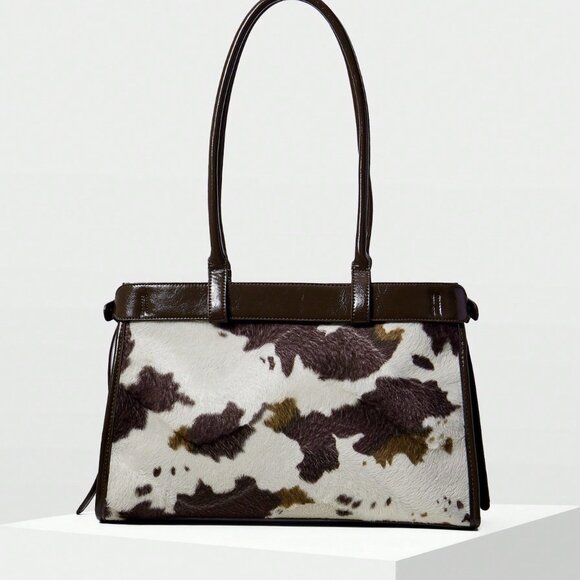 Multicolor Casual Women's Contrast Binding Shoulder Bag - Picture 3 of 6